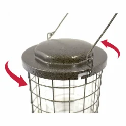 Perky-Pet Squirrel Stumper Wild Bird 3 lb Metal/Plastic Twist-Lock Lid Bird Feeder 8 ports