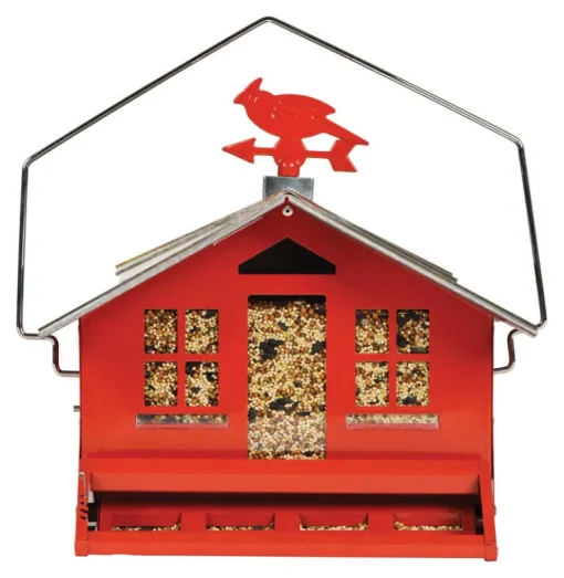 Perky-Pet Squirrel-Be-Gone Wild Bird 8 lb Metal Country House Bird Feeder 1 ports