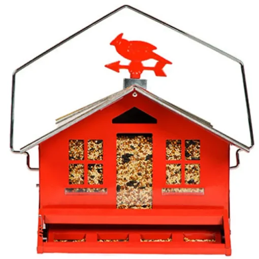 Perky-Pet Squirrel-Be-Gone Wild Bird 8 lb Metal Country House Bird Feeder 1 ports