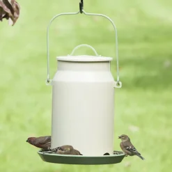 Perky-Pet Wild Bird 5 lb Metal Milk Pail Bird Feeder 5 ports