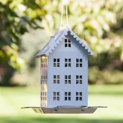 Perky-Pet Wild Bird 2.8 lb Metal Farmhouse Bird Feeder 4 ports (Pack of 2)