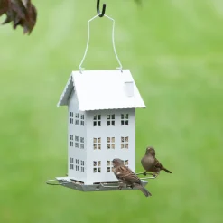 Perky-Pet Wild Bird 2.8 lb Metal Farmhouse Bird Feeder 4 ports (Pack of 2)