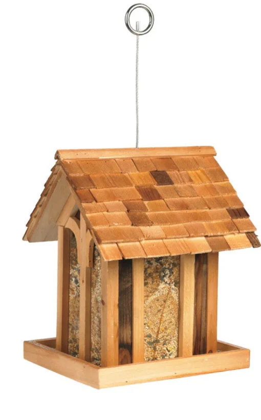 Perky-Pet Wild Bird 3.5 lb Wood Mountain Chapel Bird Feeder 1 ports