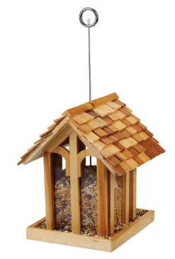 Perky-Pet Wild Bird 3.5 lb Wood Mountain Chapel Bird Feeder 1 ports
