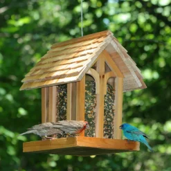 Perky-Pet Wild Bird 3.5 lb Wood Mountain Chapel Bird Feeder 1 ports