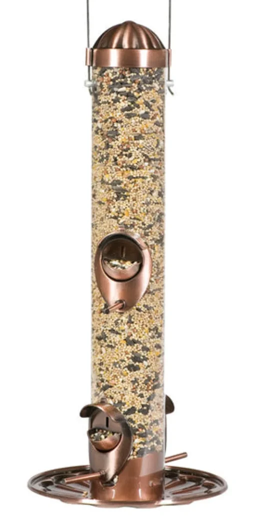 Perky-Pet Wild Bird and Finch 1.5 lb. Copper Bird Feeder 4 ports (Pack of 2)