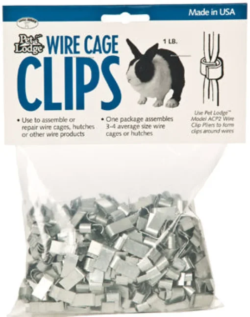 Pet Lodge Metal Cage Clips Silver