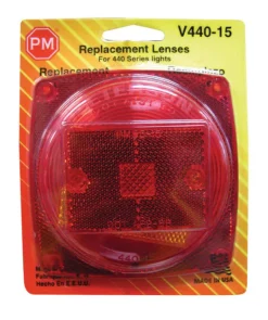 Peterson Red Square Tail Light Replacement Lens