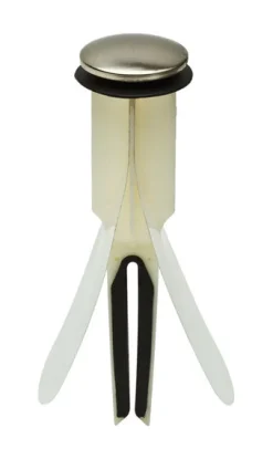 PF WaterWorks HairFREE NA Dia. Brushed Nickel Plastic Pop-Up Drain Stopper