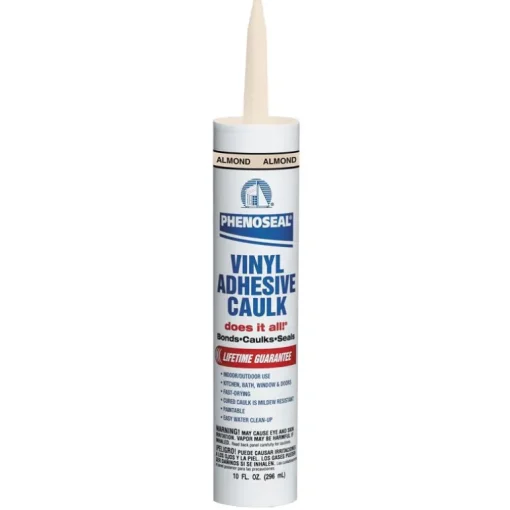 Phenoseal Almond Vinyl All Purpose Adhesive Caulk 10 Oz.