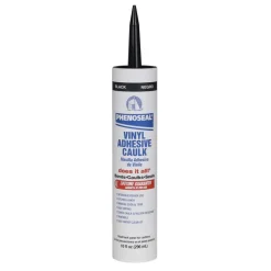 Phenoseal Black Vinyl Kitchen and Bath Adhesive Caulk 10 oz. (Pack of 12)