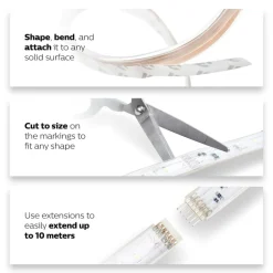 Philips Hue 40 in. L White LED Smart-Enabled Strip Light Extension 1 pk