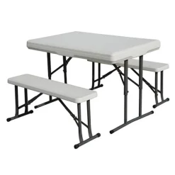 PICNIC TABLE SET WHITE