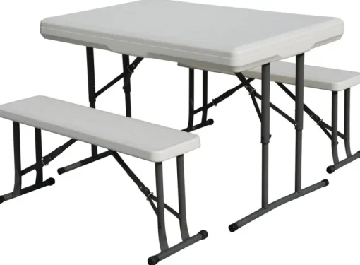 PICNIC TABLE SET WHITE