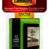Picture Hanging Strips, Black, Large, 12-Pk.