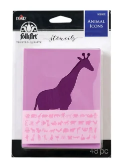 Plaid Animal Paste Stencil (Pack of 3)