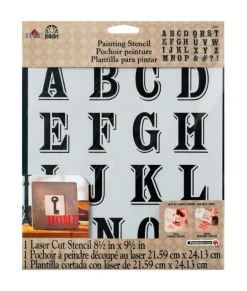 Plaid FolkArt 1-3/4 in. Plastic Letters Stencil 1 pk (Pack of 3)