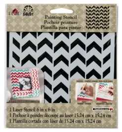 Plaid FolkArt Chevron Paste Stencil (Pack of 3)