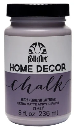 Plaid FolkArt Flat Chalky Finish English Lavender Hobby Paint 8 oz. (Pack of 3)