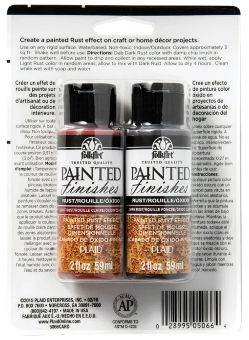 Plaid FolkArt Flat Rust Hobby Paint 4 oz. (Pack of 3)