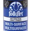 Plaid FolkArt Satin Cobalt Blue Hobby Paint 2 oz. (Pack of 3)