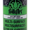 Plaid FolkArt Satin Lime Green Hobby Paint 2 oz. (Pack of 3)