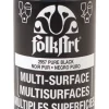 Plaid FolkArt Satin Pure Black Hobby Paint 2 oz. (Pack of 3)