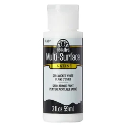 Plaid FolkArt Satin Wicker White Hobby Paint 2 oz. (Pack of 3)