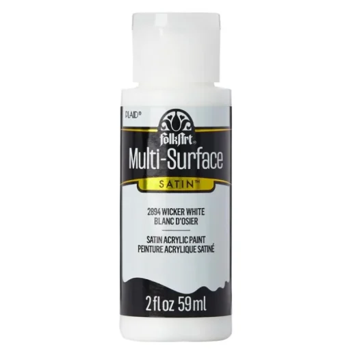 Plaid FolkArt Satin Wicker White Hobby Paint 2 oz. (Pack of 3)