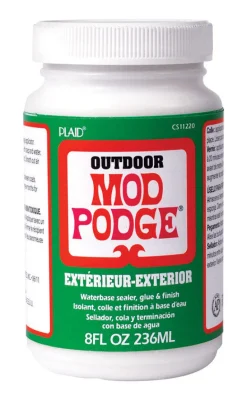 Plaid Mod Podge White Glue High Strength Outdoor Decoupage 8 oz. (Pack of 3)