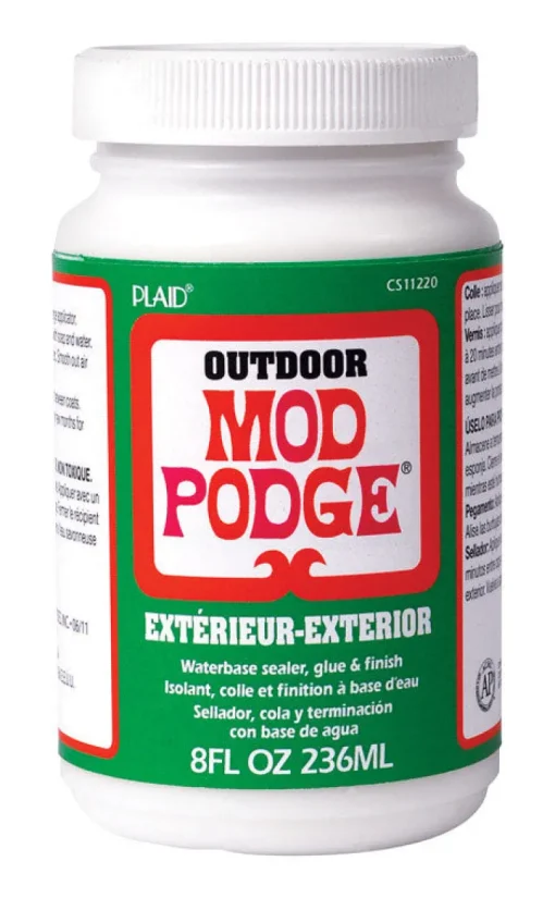 Plaid Mod Podge White Glue High Strength Outdoor Decoupage 8 oz. (Pack of 3)