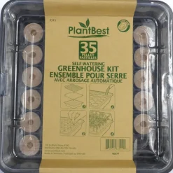 PlantBest 3 in. H X 12.2 in. W X 12.2 in. L Self-Watering Peat Pellet Greenhouse 1 pk (Pack of 10)