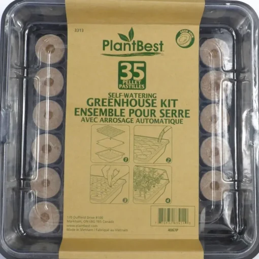 PlantBest 3 in. H X 12.2 in. W X 12.2 in. L Self-Watering Peat Pellet Greenhouse 1 pk (Pack of 10)