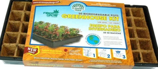 Planters Pride 3448 50 Fiber Grow Pot Greenhouse Starter Kit