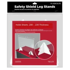 Plaskolite Thick Gauge Safety Shield Leg Stands (Pack of 12)