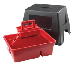 PLASTIC STEP STOOL RED
