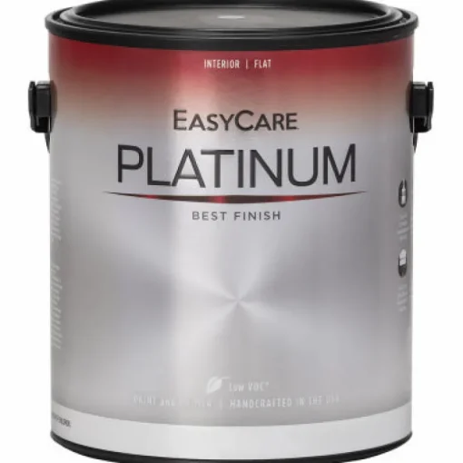 Platinum Interior Latex Paint & Primer, Pure White Flat Pastel Base, 1-Gallon (Pack of 4)