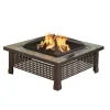Pleasant Hearth Bradford Modern Wood Fire Pit Steel