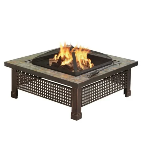 Pleasant Hearth Bradford Modern Wood Fire Pit Steel