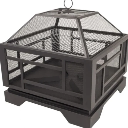 Pleasant Hearth Souls Modern Wood Fire Pit 24 in. H x 26 in. W x 26 in. D Steel