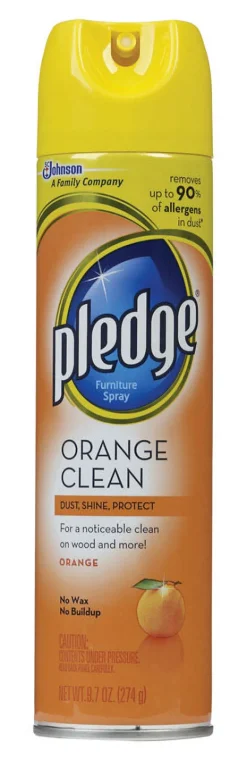 Pledge Orange Scent Furniture Polish 9.7 oz. Spray (Pack of 6).