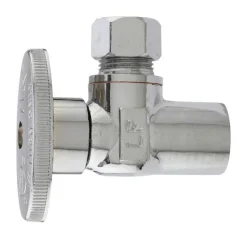 Plumb Pak 1/2 in. Copper Sweat X 3/8 in. Compression Brass Angle Valve