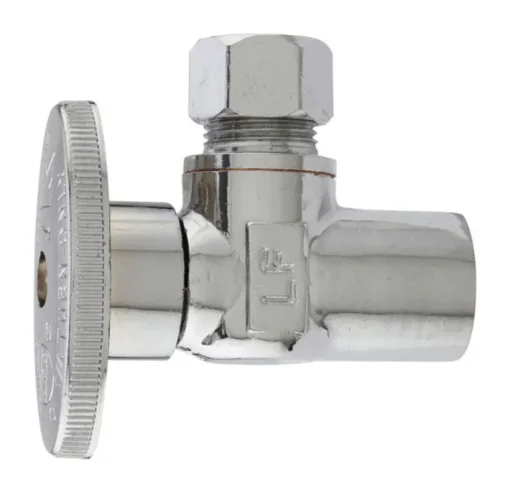 Plumb Pak 1/2 in. Copper Sweat X 3/8 in. Compression Brass Angle Valve