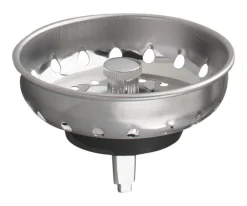 Plumb Pak 3-1/2 in. D Black/Silver Stainless Steel Replacement Strainer Basket