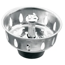 Plumb Pak 3-1/2 in. D Chrome Silver Stainless Steel Replacement Strainer Basket