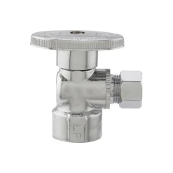 Plumb Pak 1/2 in. FIP in. X 3/8 in. Compression Brass Angle Valve