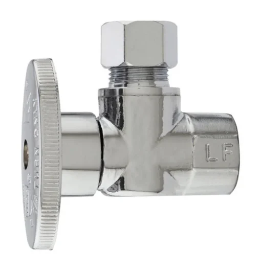 Plumb Pak 3/8 in. FIP in. X 3/8 in. Compression Brass Angle Valve