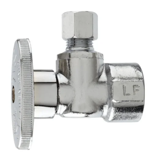 Plumb Pak 1/2 in. FIP X 1/4 in. Compression Brass Angle Valve