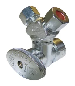 Plumb Pak 1/2 in. FIP X 3/8 in. Compression Brass 3-Way Valve