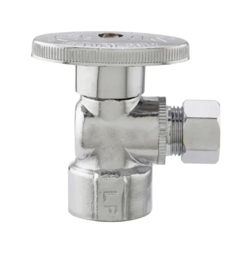 Plumb Pak 3/8 in. FIP X 3/8 in. Compression Brass Straight Valve